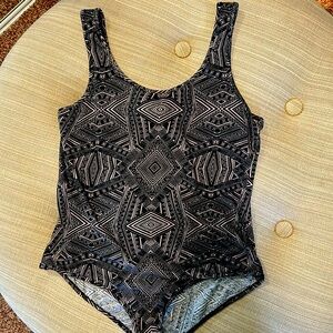 Swell black and gray tank top bodysuit